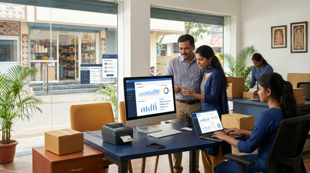 Tamil Nadu small-business owners using AI tools to manage marketing, customers and operations